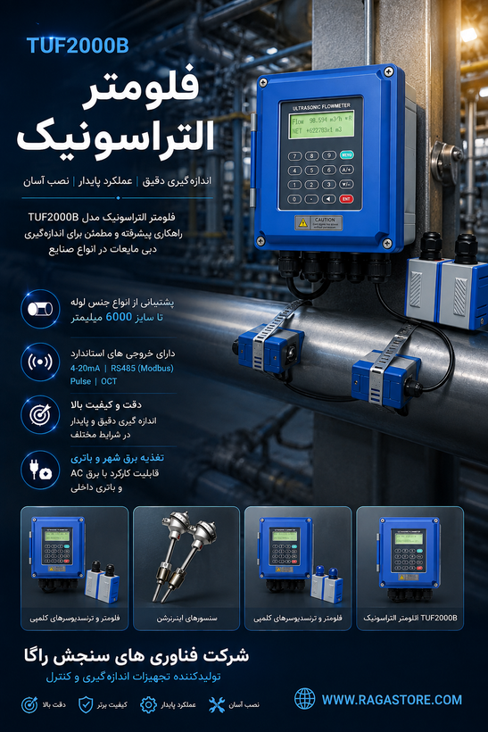 فلومتر التراسونیک TUF2000B | خرید فلومتر التراسونیک